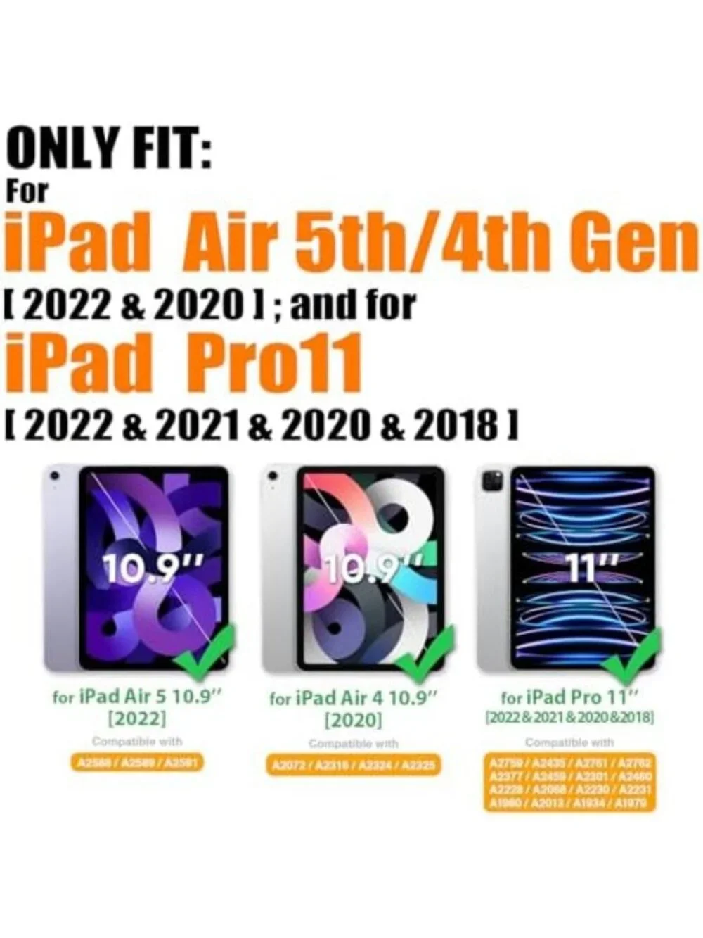 Durable iPad Air 5th/4th Gen & Pro 11 Case - Shockproof, Slim Fit, Lightweight